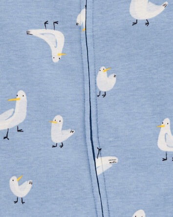 Baby 2-Pack Pelican Striped 2-Way Zip Cotton Sleeper Pyjamas - Blue, 
