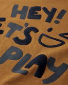 Toddler Hey! Let's Play Long-Sleeve Graphic Tee - Cinnamon, image 7 of 7 slides