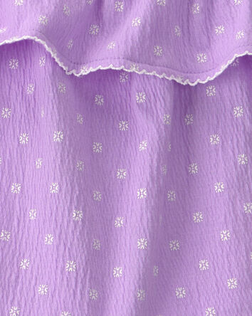 Toddler Girl 2-Piece Ruffle Tank Top & Short Set - Purple, 