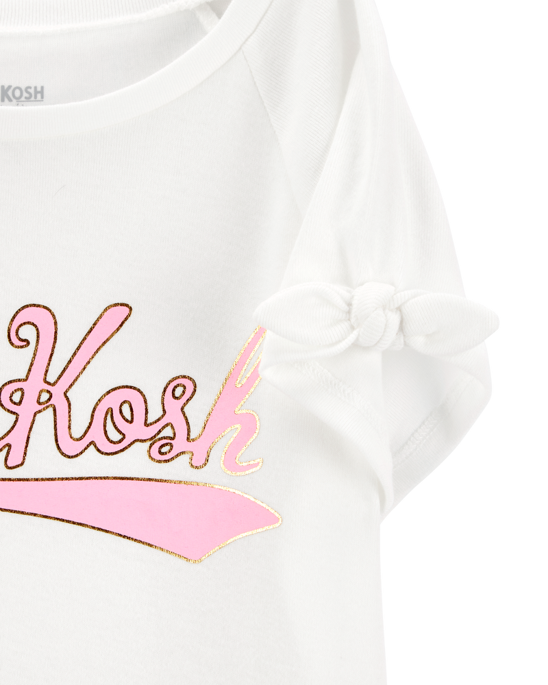 Enfant T-shirt à manches nouées et logo OshKosh, image 3 sur 5 diapositives