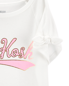 Enfant T-shirt à manches nouées et logo OshKosh, image 3 sur 5 diapositives