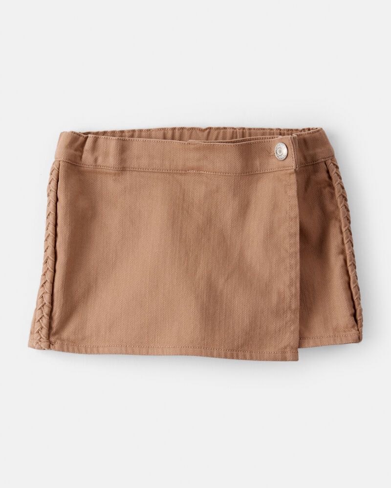 Tout-petit fille - Jupe-short 100% coton - Marron, image 1 sur 7 diapositives
