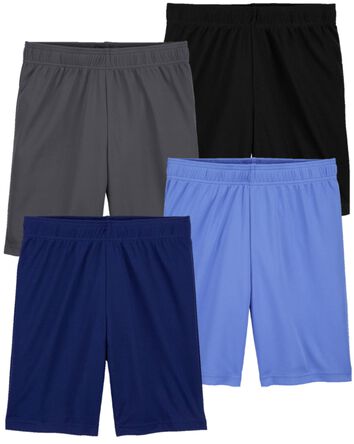Kid 4-Pack Athletic Mesh Shorts, 