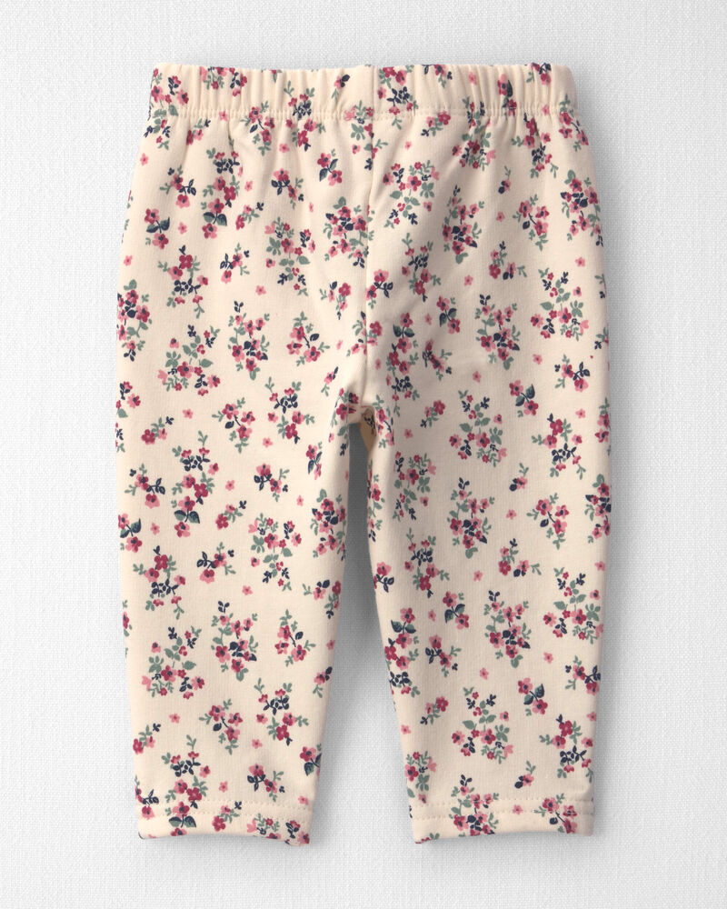 Baby Girl 2-Pack Recycled Fleece Bottoms Made with Organic Cotton, image 2 of 6 slides