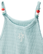 Toddler Floral Ribbed Tank Top, image 2 of 3 slides