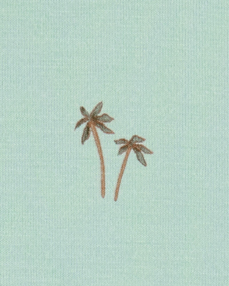 Toddler Palm Tree Print PurelySoft 2-Piece Pyjamas - Mint, image 3 of 5 slides