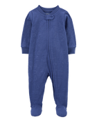 Baby Camping Print Fleece Zip-Up Footie Sleeper Pyjamas, image 1 of 4 slides