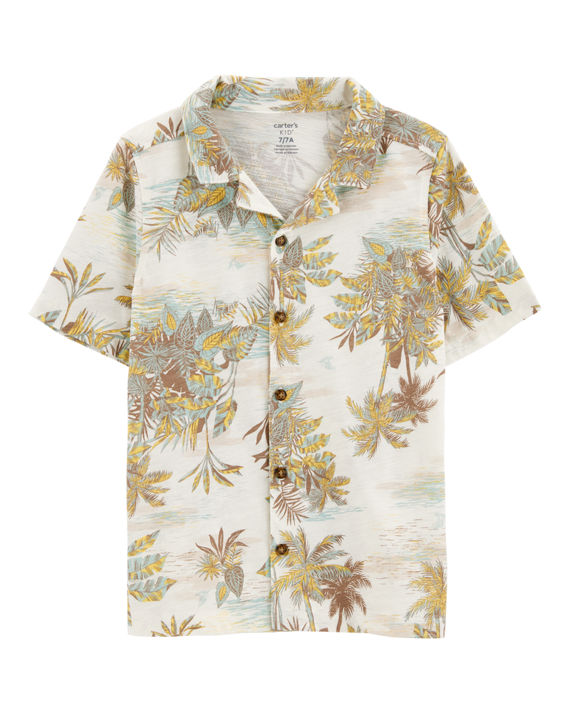 Kid Palm Tree Button-Down Shirt, image 1 of 3 slides