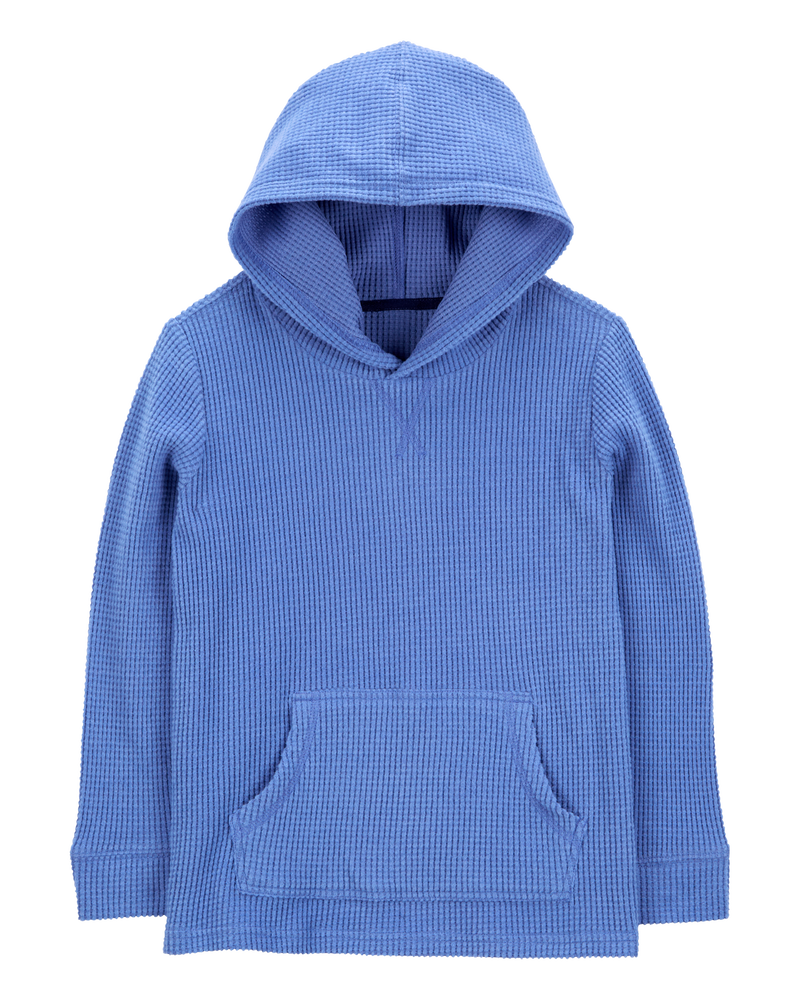 Kid Solid Thermal Long-Sleeve Shirt - Blue, image 1 of 3 slides