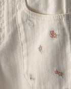Toddler Girl Floral Twill Pants - Cream, image 3 of 5 slides