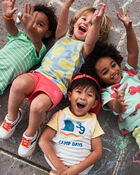 Toddler Striped Tee - Green, image 2 of 4 slides