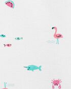 3-Piece Flamingo Tee & Gingham Pant Set, image 2 of 3 slides