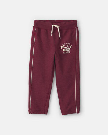 Toddler Boy 'Play' French Terry Joggers - Burgundy, 
