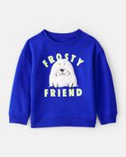 Toddler Boy Seal Pullover Sweatshirt - Blue, image 1 of 4 slides