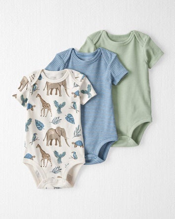Baby 3-Pack Organic Cotton Bodysuits, 