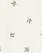 Bébé - Grenouillère PurelySoft à fermeture à glissière à 2 sens à feuilles - Ivoire, image 4 sur 6 diapositives