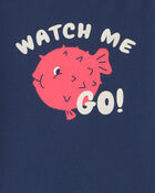 Tout-petit gar&ccedil;on - T-shirt &agrave; motif poisson-globe - Bleu marine, image 2 sur 2 diapositives