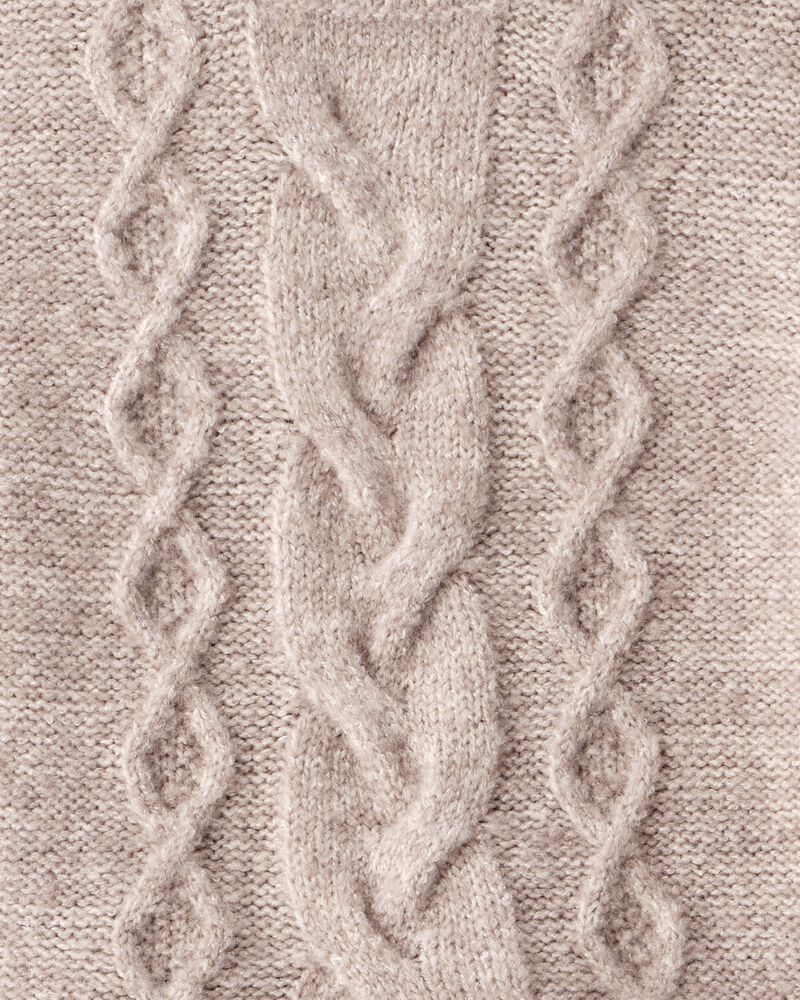 Toddler Girl Sweater Knit Long-Sleeve Dress - Brown, image 4 of 5 slides