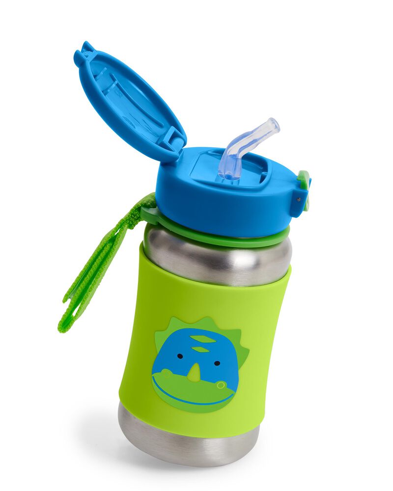 Zoo Stainless Steel Little Kid Straw Bottle, image 3 of 3 slides