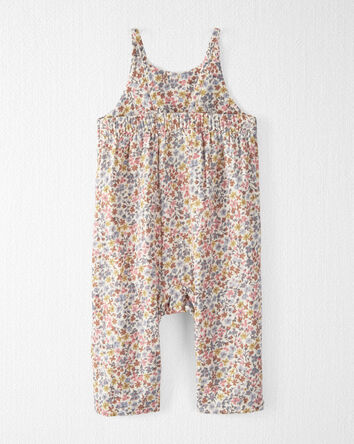 Floral Print Organic Cotton Jumpsuit, 