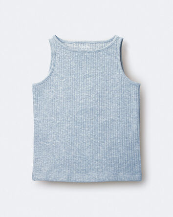 Toddler Girl Ribbed Playtime Tank - Heather Grey, 