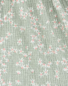 Kid Floral Crinkle Skort - Green, image 3 of 4 slides