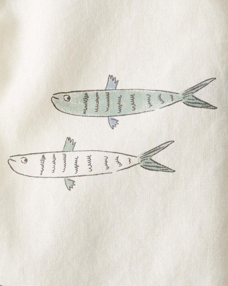 Toddler 2-Piece Fish-Print Set Made with Organic Cotton, image 4 of 6 slides