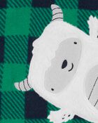 Baby 1-Piece Abominable Snowman Fleece Footie Pyjamas, image 2 of 4 slides
