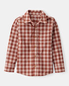 Boys Yellow Plaid Button-Front Shirt, image 1 of 3 slides