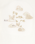 Baby 4-Piece Cloud Print Outfit Set, image 4 of 5 slides