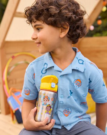 Blippi & Meekah Stainless Steel Straw Bottle, 
