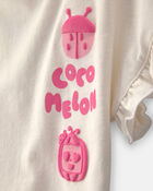 Baby Girl 2-Piece CoComelon Short-Sleeve Top & Short Set &ndash; Pink/Ivory, image 2 of 5 slides