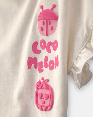 Baby Girl 2-Piece CoComelon Short-Sleeve Top & Short Set &ndash; Pink/Ivory, 