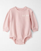 Baby Girl Organic Cotton Lil Sis Bubble, image 1 of 4 slides