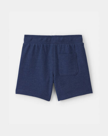 Toddler Boy Dinosaur Soccer French Terry Shorts - Navy Blue, 