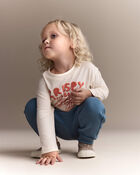 Toddler Crispy Rice Bowl' Long-Sleeve Relaxed Graphic Tee - Cream, image 5 of 6 slides