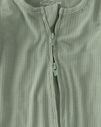 Baby 2-Way Zip PurelySoft Sleeper - Green, 