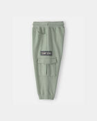 Baby Boy 'Camp Dino' French Terry Cargo Joggers - Green, image 3 of 5 slides