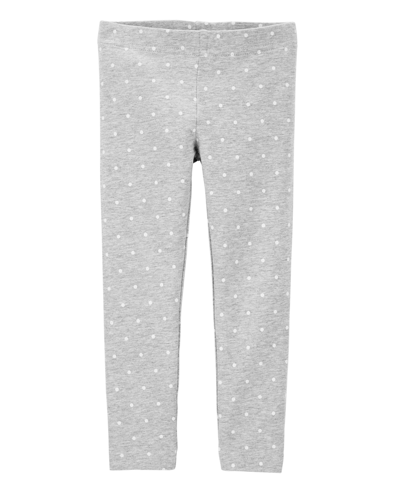 Toddler Girl Cotton Polka Dot Stretch Leggings, image 1 of 4 slides