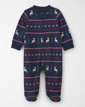 Baby Organic Cotton Fair Isle Sleepers, 