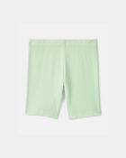 Girls Solid Bike Shorts - Green, image 2 of 4 slides
