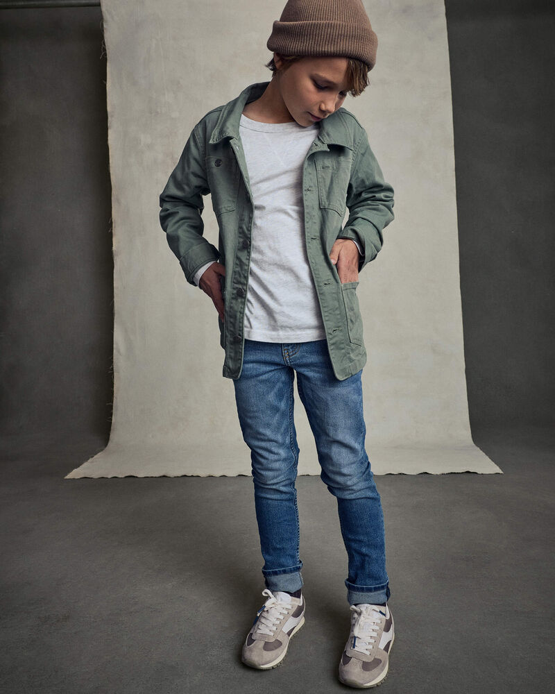 Boys Utility Jacket - Olive Green, image 3 of 7 slides