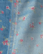 Toddler Girl Floral Denim Skirt - Light Wash, image 2 of 3 slides