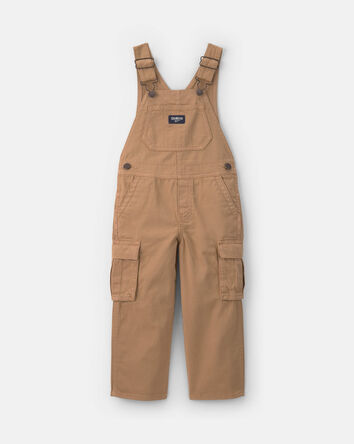 Toddler Boy Cargo Overalls - Khaki, 