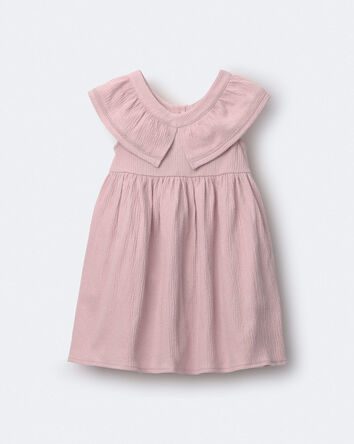 Toddler Girl Ruffle Collar Dress - Light Pink, 