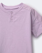 Toddler Henley Tee- Purple, image 5 of 5 slides