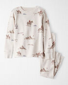Toddler 2-Piece Organic Cotton Pajamas in Western Rodeo, image 1 of 4 slides