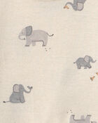 B&eacute;b&eacute; - Ensemble 3 pi&egrave;ces cache-couches et pantalon &agrave; motif d&rsquo;&eacute;l&eacute;phant &ndash; Gris/Ivoire, image 2 sur 4 diapositives