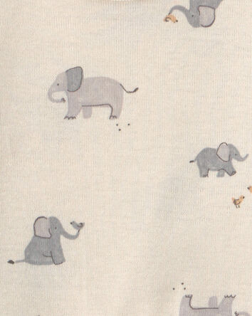 B&eacute;b&eacute; - Ensemble 3 pi&egrave;ces cache-couches et pantalon &agrave; motif d&rsquo;&eacute;l&eacute;phant &ndash; Gris/Ivoire, 
