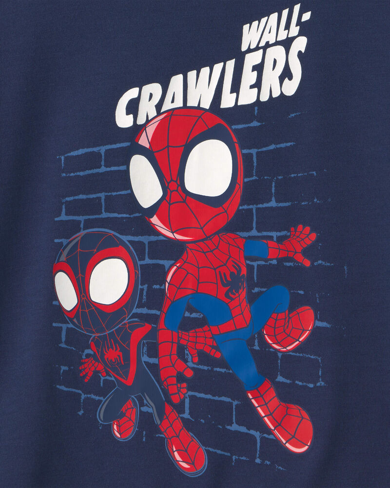 Toddler Boy 2-Piece &copy;Marvel Spider-Man Short-Sleeve Pyjama Set - Blue/Grey, image 4 of 6 slides
